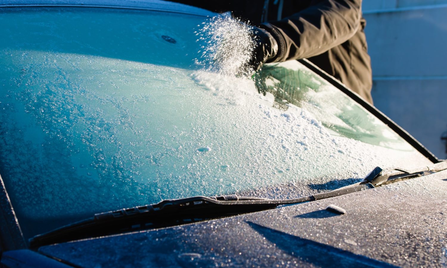 frozen windshield