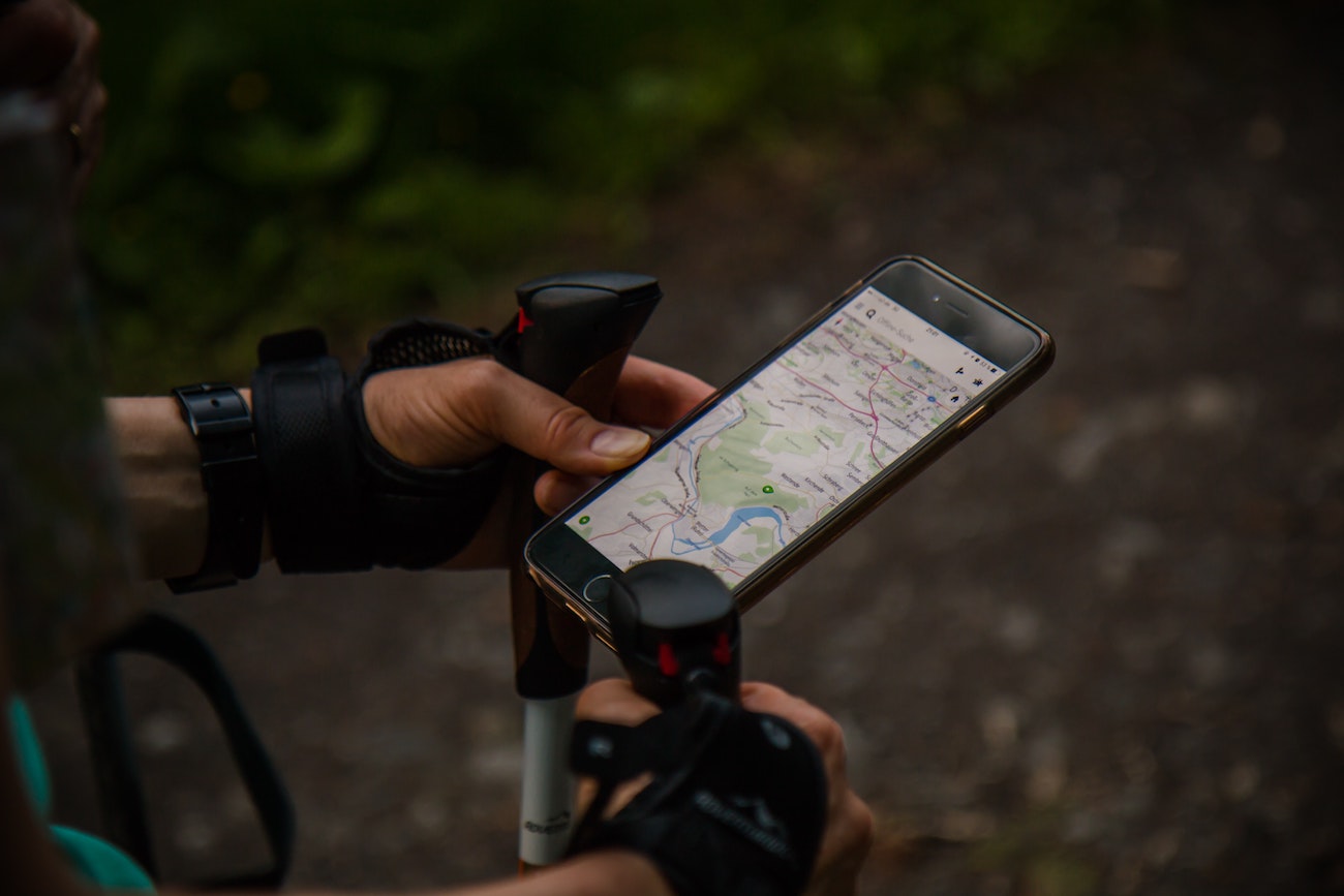 best travel app in hiker's hands
